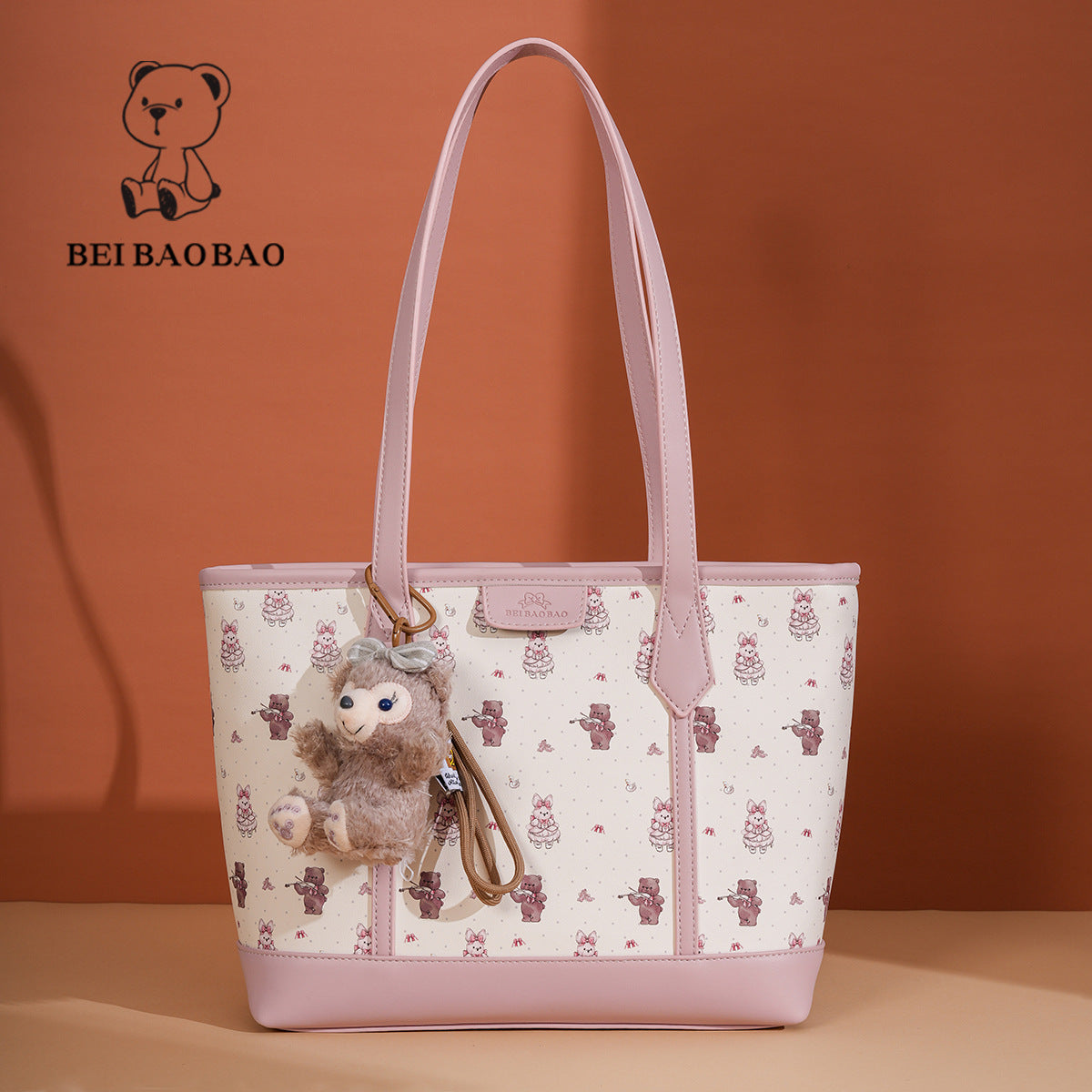 Women's Source Fashion Large Capacity Cartoon Bear Tote Bags