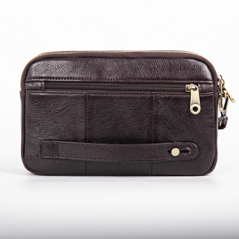Men's Leather Clutch Horizontal Business Genuine Retro Men's Handbags