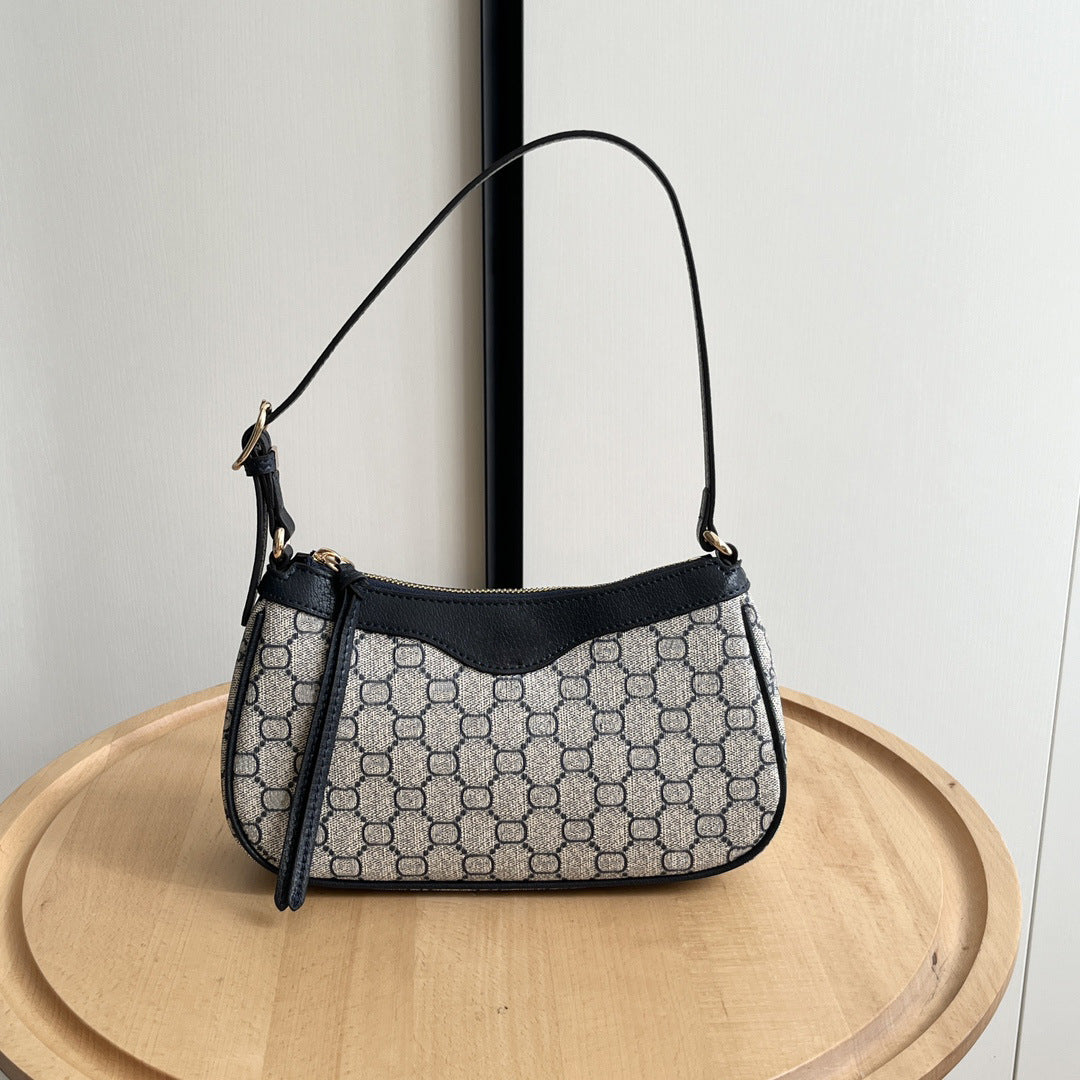 Women's Strawberry Underarm Mahjong Mini Canvas Chain Armpit Bags