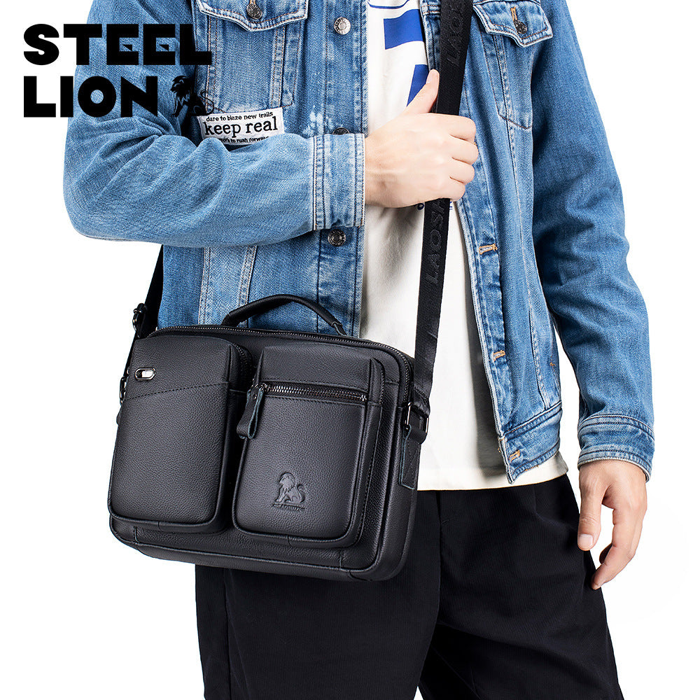 Men's Russia Cowhide Male Leather Large Capacity Men's Messenger Bags