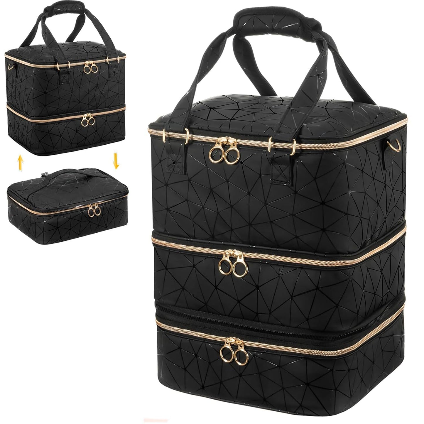 Portable High-grade Detachable Large Capacity Nail Polish Storage Can Cosmetic Bags