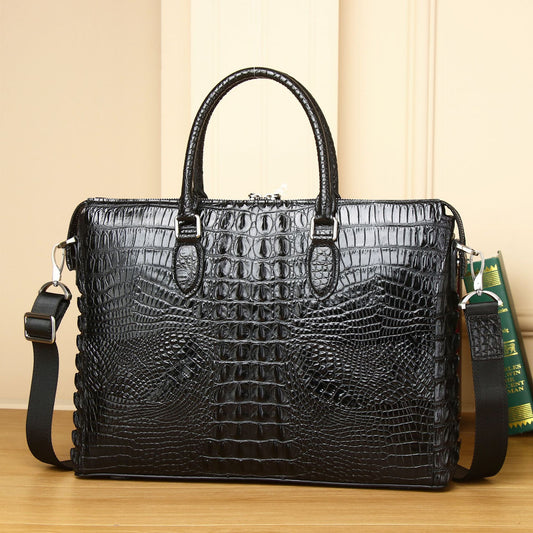 Men's Crocodile Pattern Business Large Capacity Computer Men's Briefcases
