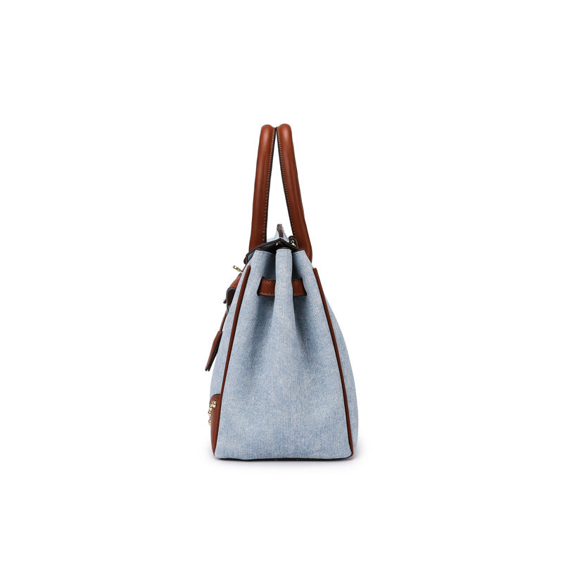 Women's Large Capacity One Contrast Color Commuting Shoulder Bags