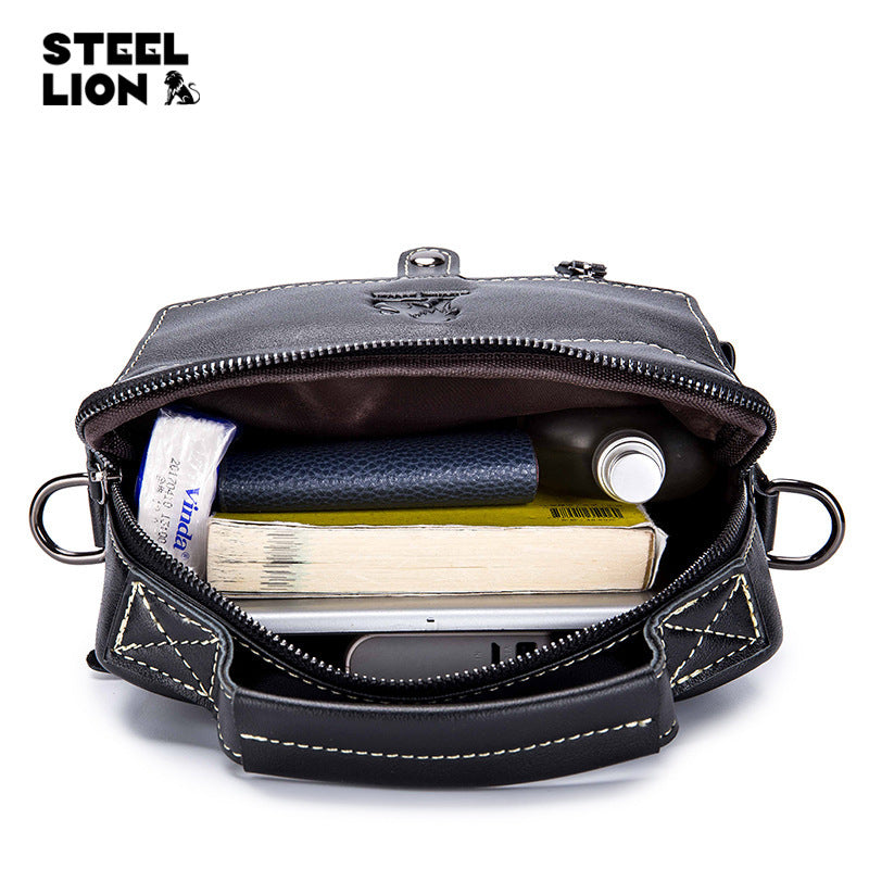Men's New Leather Cowhide Business Vertical Men's Shoulder Bags