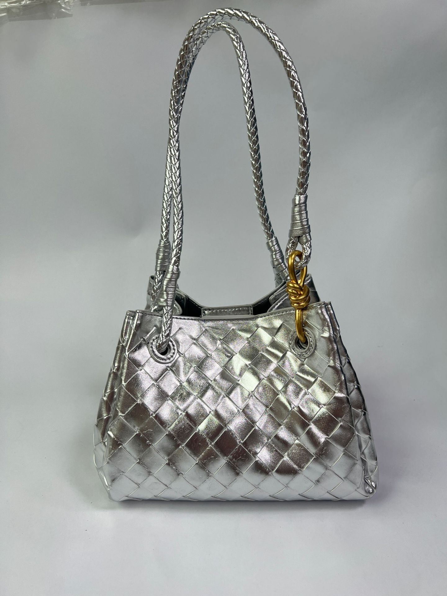 Hand-woven Parachute Metal Cord Fastener Vegetable Handbags