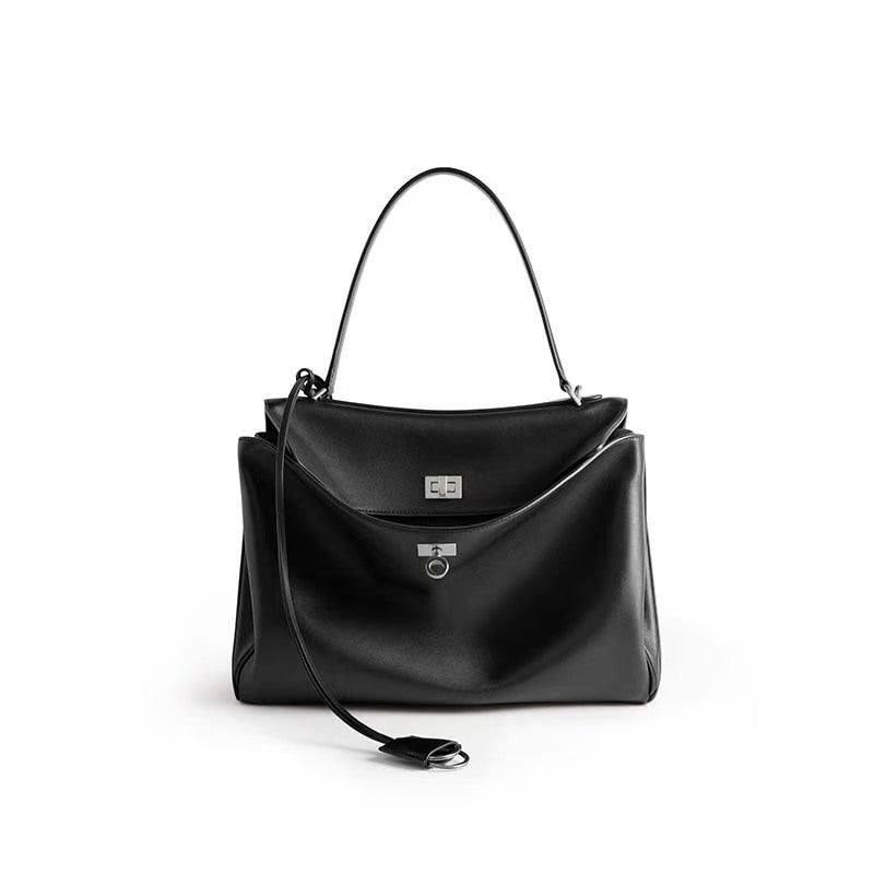Women's Layer Cow Leather High Sense Large Shoulder Bags