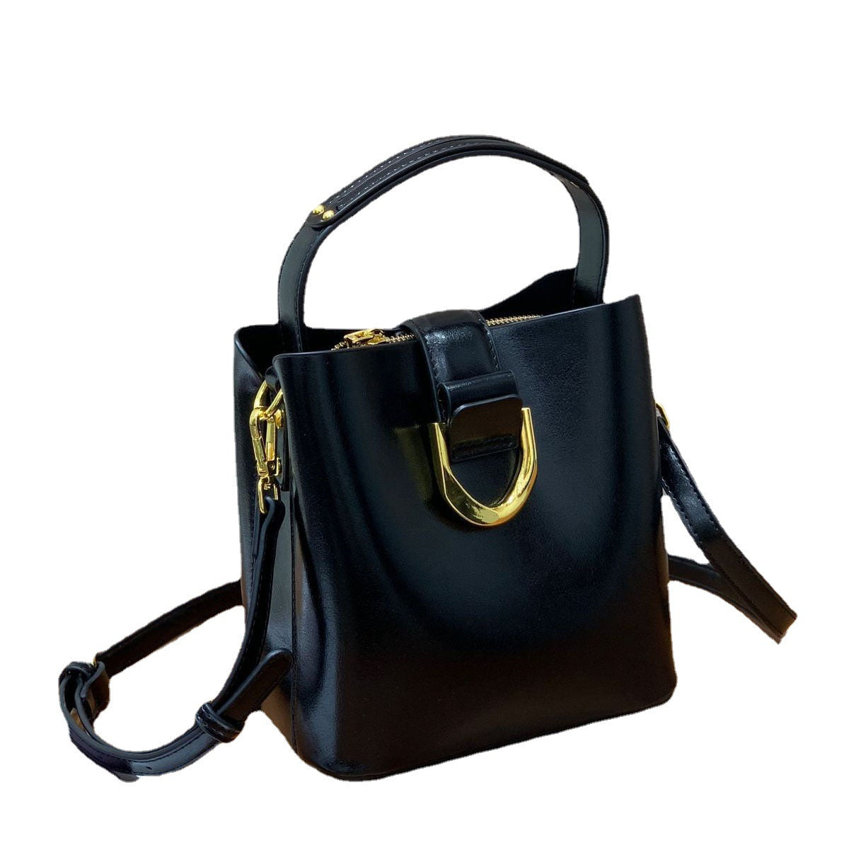 Women's Genuine Leather Commuting Fashion Portable Environmental Bucket Bags