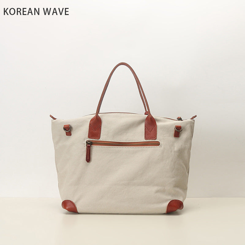Women's With First Layer Cowhide Simple Large Shoulder Bags