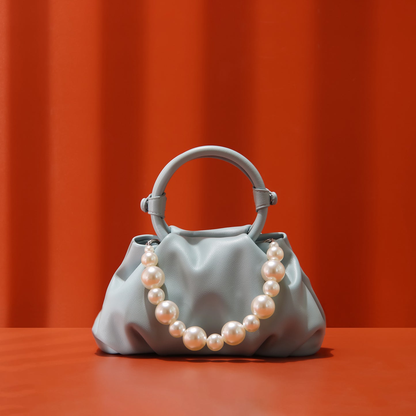 Cool Summer Soft Leather Design Pearl Crossbody Bags