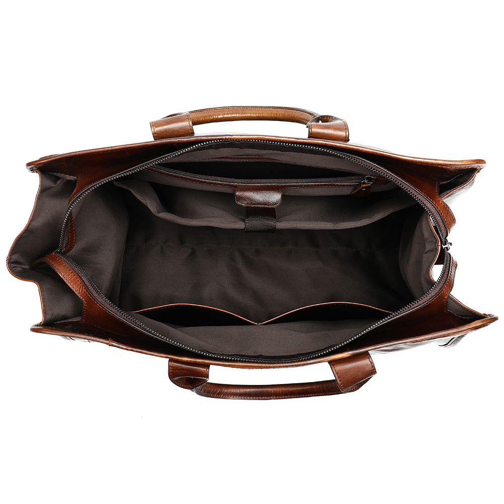 Men's First Layer Cowhide Short-distance Large Capacity Travel Bags