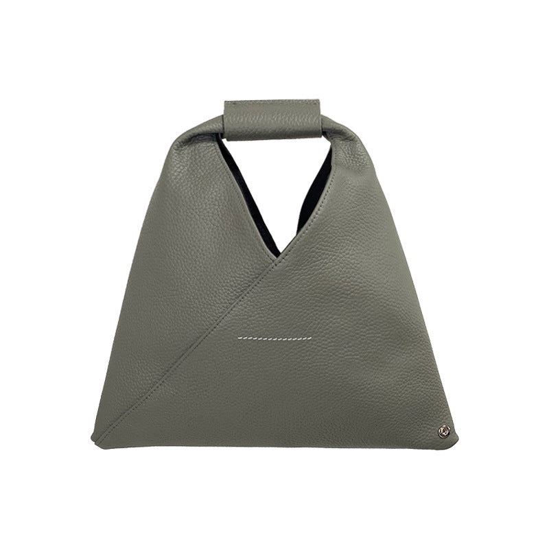 Women's Niche Cowhide Underarm Idle Style Garbage Bags