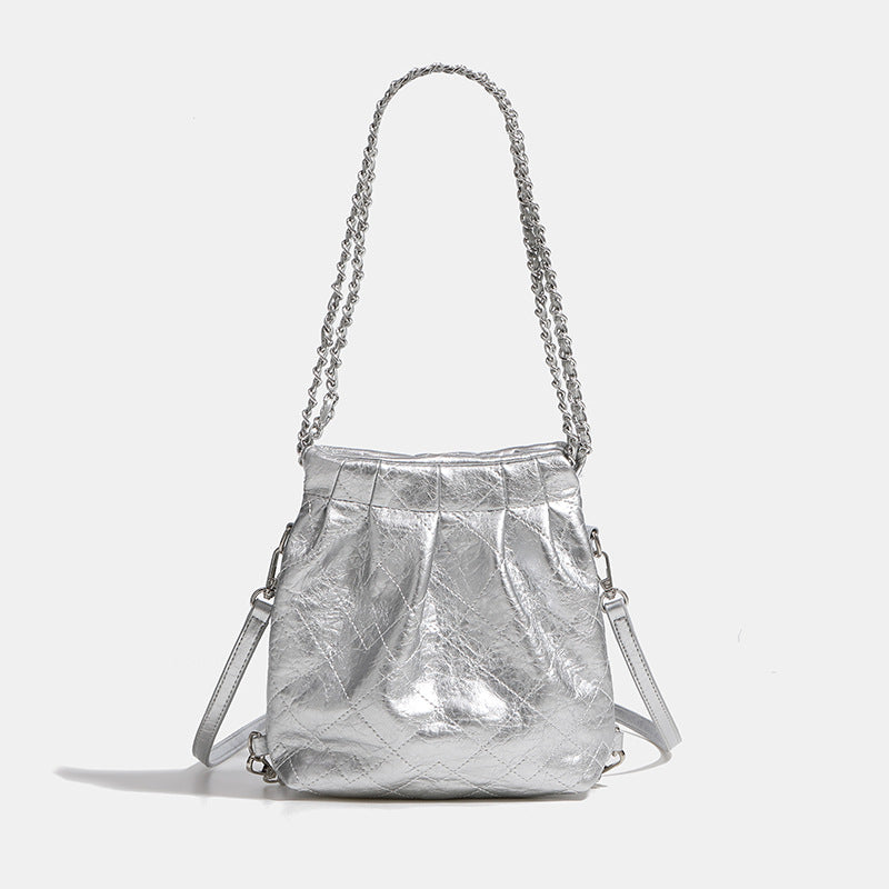 Women's Mini Stray Spring Rhombus Chain Backpacks