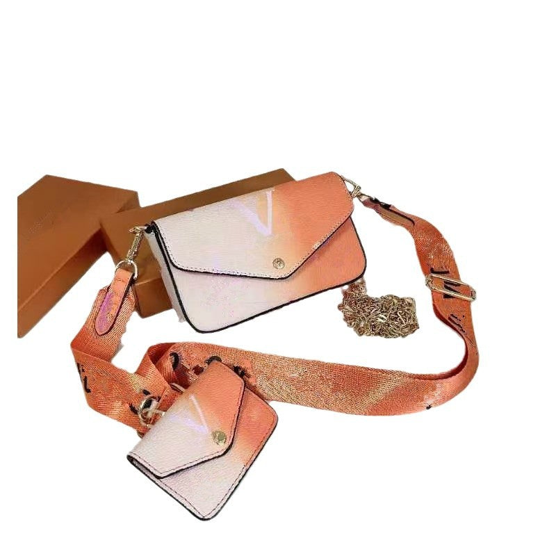 Tricolor Printed Mahjong Mini Gift Box Small Square Bags