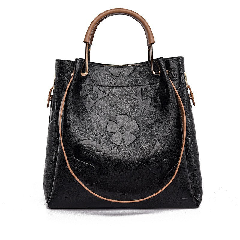 Women's Large Capacity High Sense Retro Embossing Bags