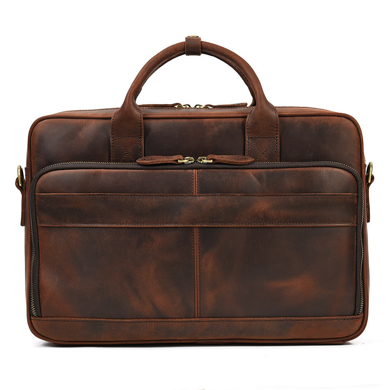 Men's Leather Vintage Business Commuter Computer Men's Briefcases