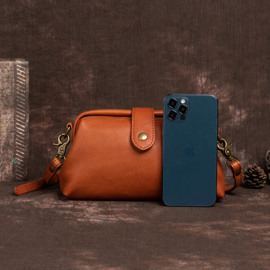 Women's Ancient Hipster Retro Hand Vegetable Cowhide Crossbody Bags