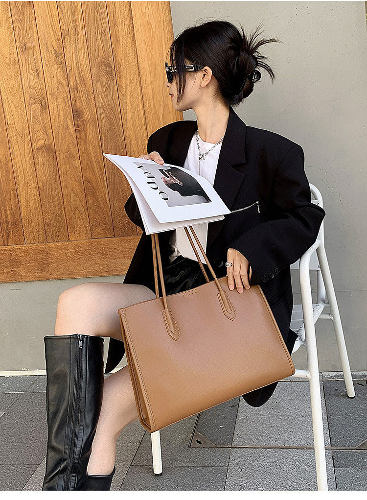 Women's Genuine Leather Underarm Large Capacity Portable Tote Bags