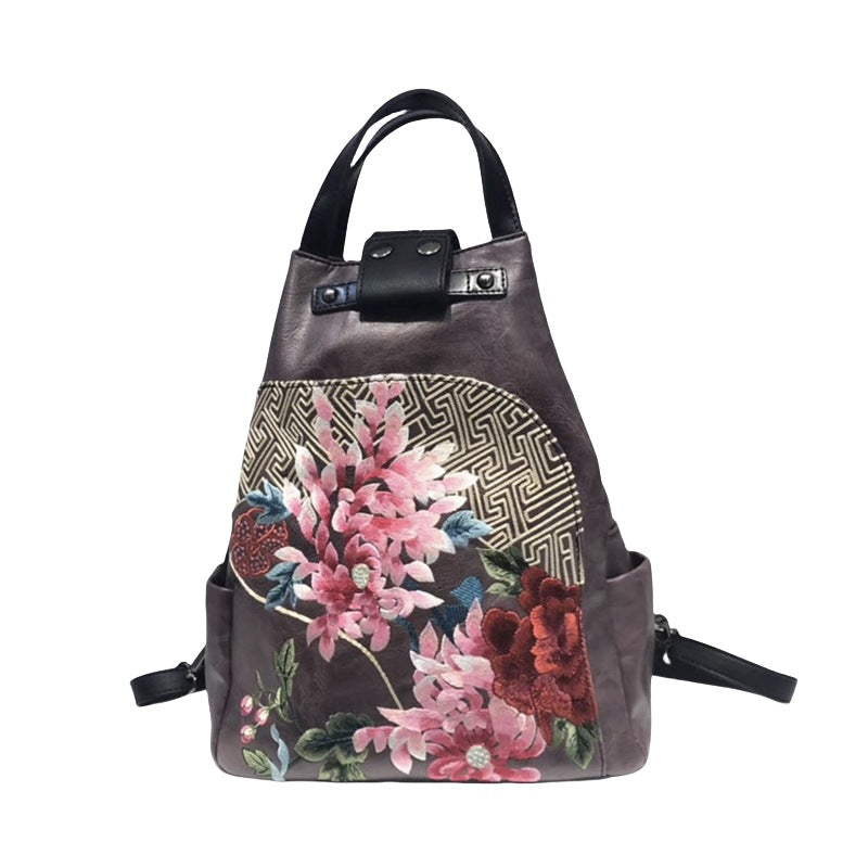 Women's Retro Chinese Style Embroidery With Cheongsam Backpacks