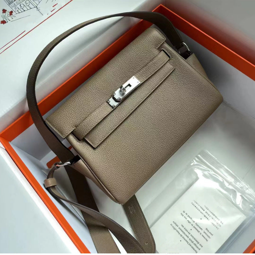 Layer Cowhide Kelly Versatile Retro High-grade Crossbody Bags