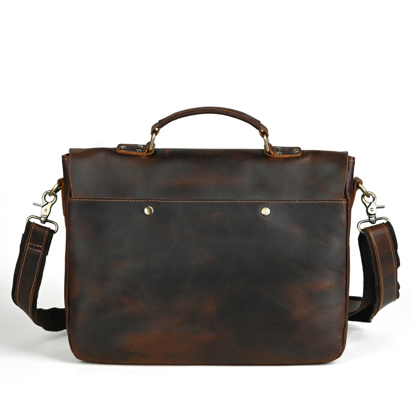 Men's Crazy Horse Leather Portable First Layer Men's Briefcases