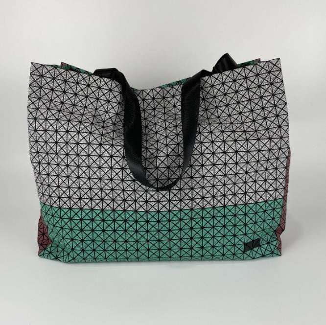Women's Original Autumn Geometric Silicone Rhombus Large Capacity Tote Bags