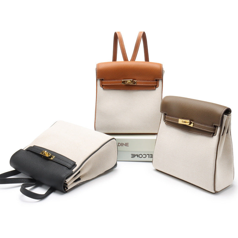 Women's With First Layer Cowhide Fashion Genuine Backpacks