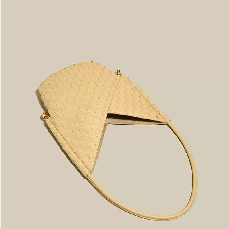 Women's Niche Cowhide Woven Size Underarm High-grade Bags