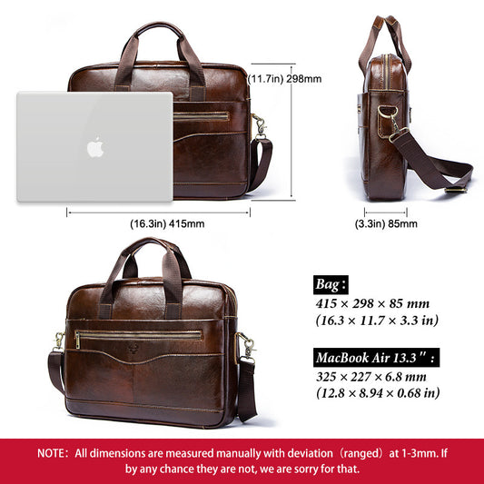 Men's Paul Retro Business First Layer Cowhide Men's Messenger Bags