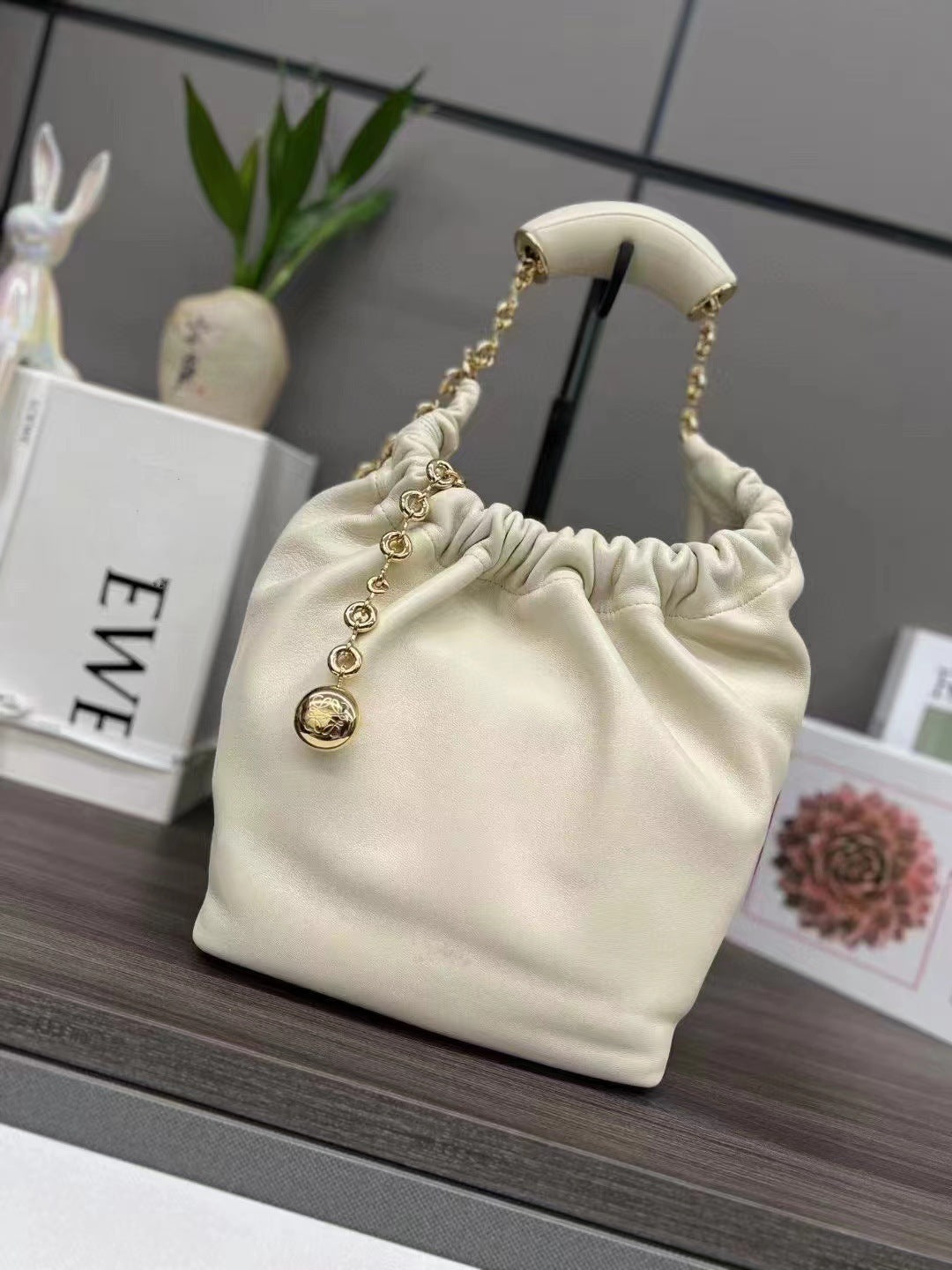 High Texture Pleated Soft Cowhide Chain Bags