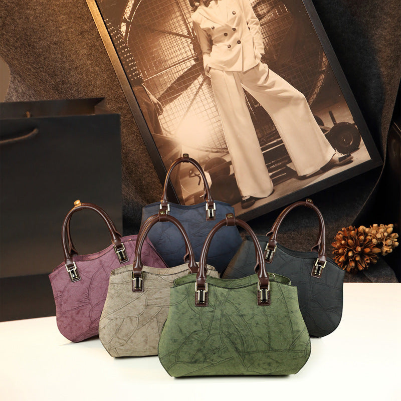 Women's Large Fashion Mom Retro Simple Capacity Handbags