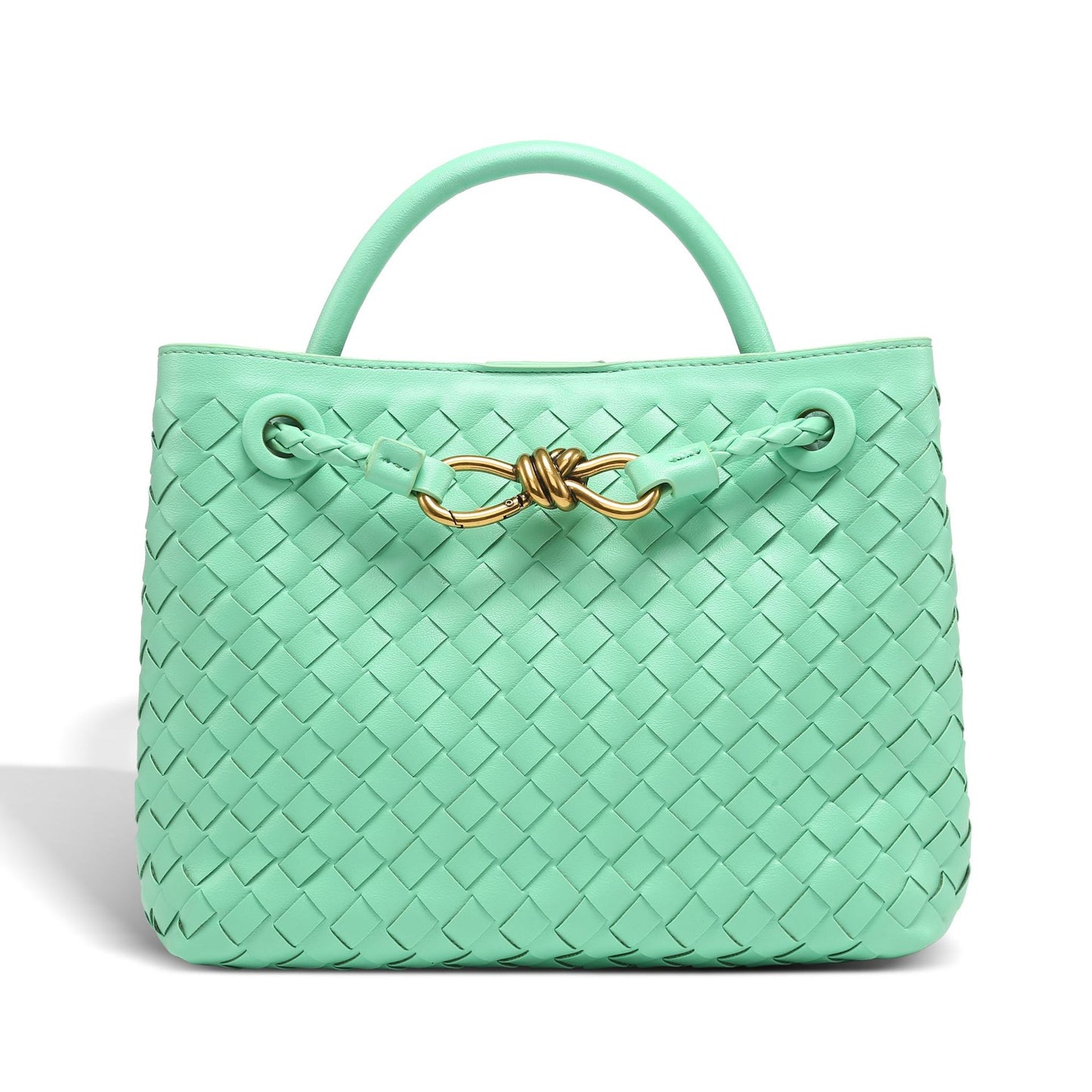 Creative One-piece Batch Hand-woven Bow Metal Small Square Bags