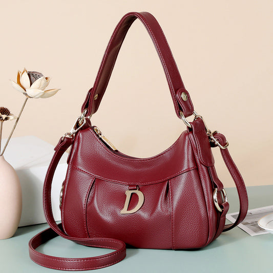 Trendy Women's Fashion Mother Soft Leather Crossbody Bags
