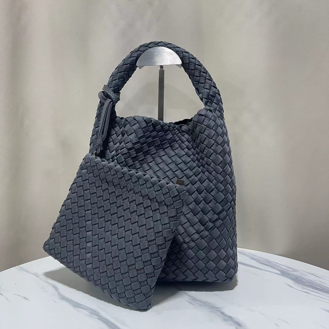 Women's High-grade Nylon Hand-woven Underarm Satin Shoulder Bags
