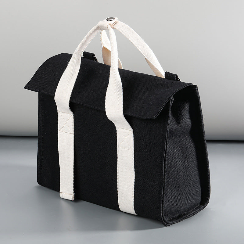 Korean Style Canvas Large Capacity Commuter Men's Shoulder Bags