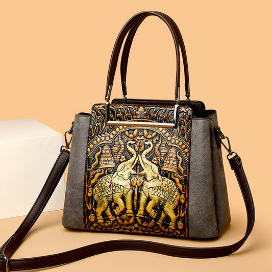Women's Embossed Large Capacity Mom High-grade Temperament Bags