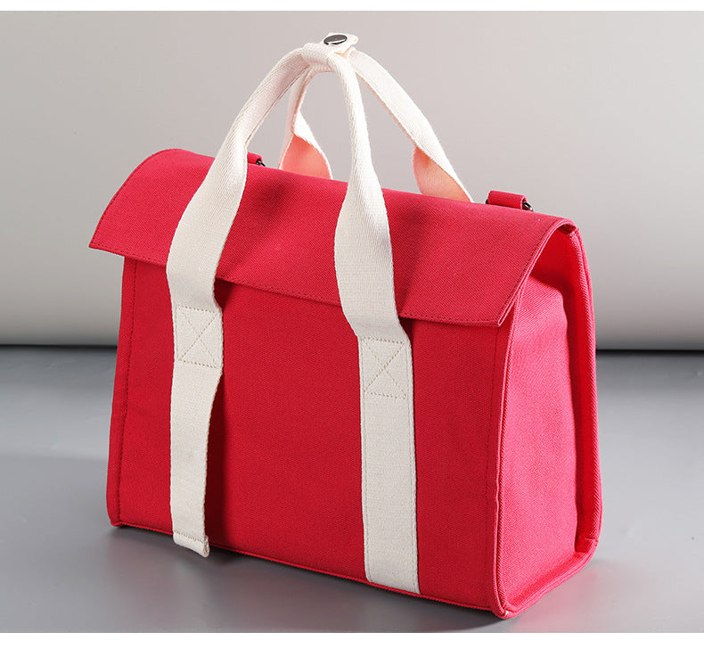 Korean Style Canvas Large Capacity Commuter Men's Shoulder Bags