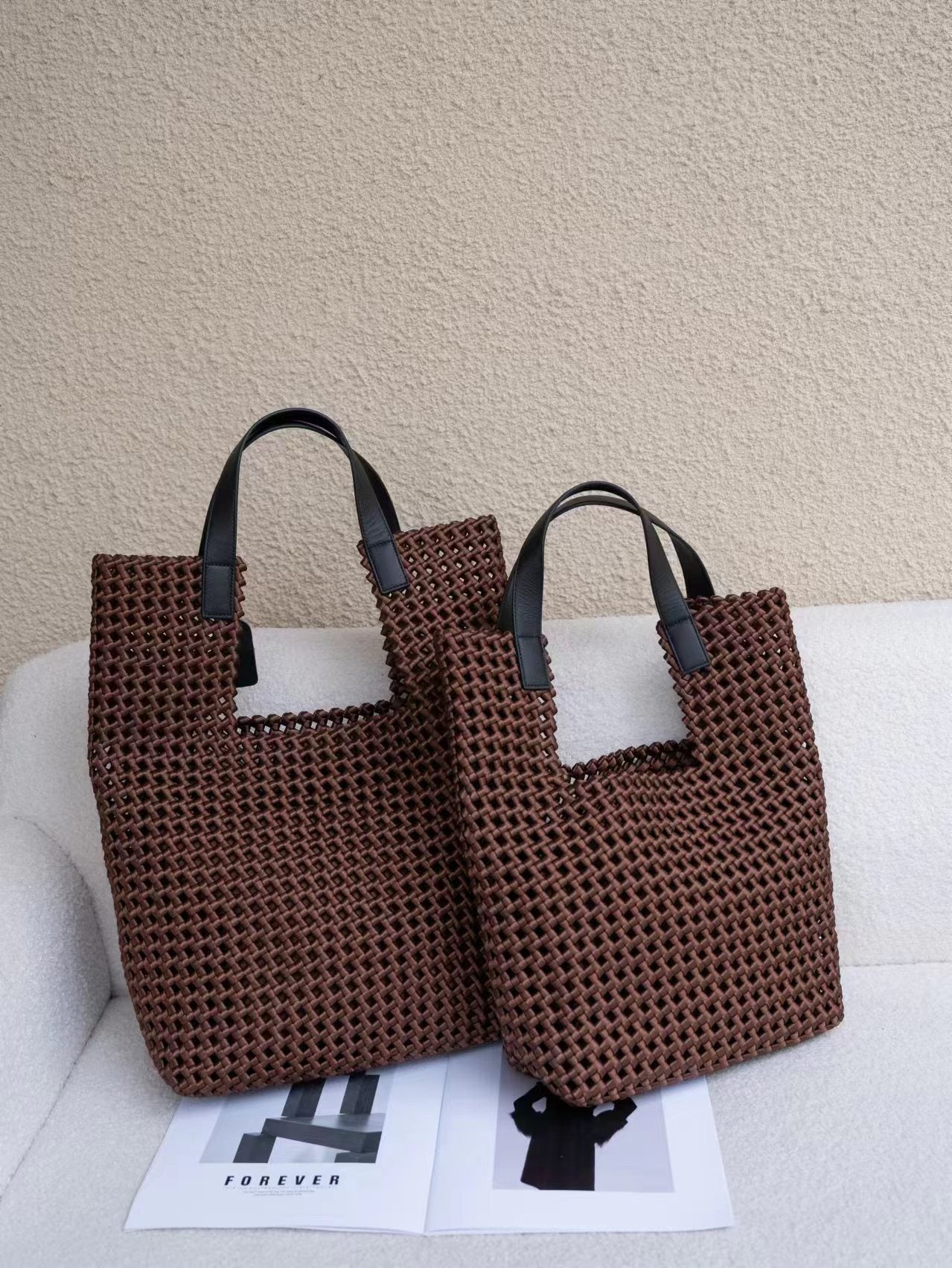 Luxury Hand-woven Silk Satin Windmill Knot Hollow Handbags