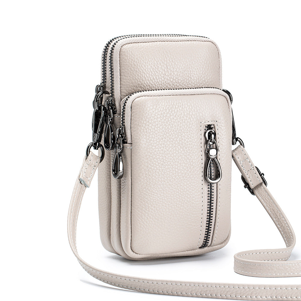 Women's Leather Fashion Trend Large Capacity Vertical Phone Bags