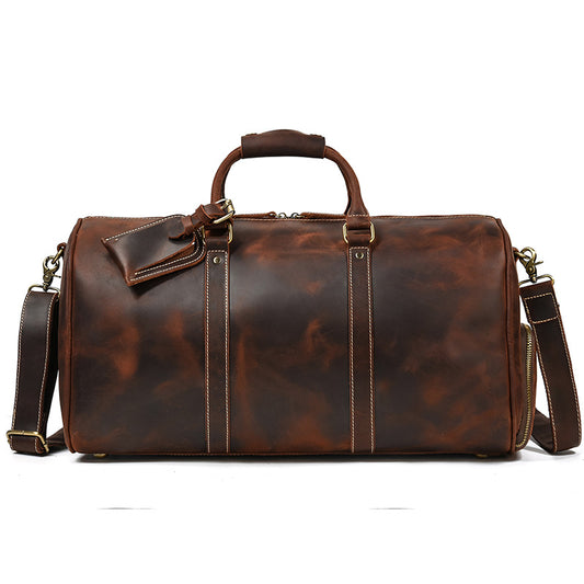 Men's Crazy Horse Leather Vintage First Layer Cowhide Luggage