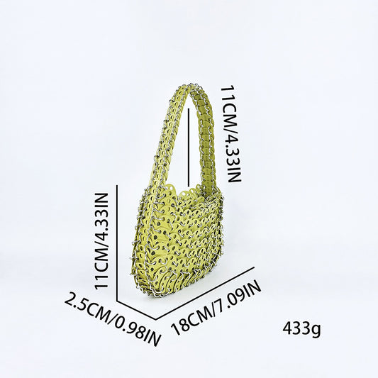 Women's Painted Iron Sequins Solid Color Portable Armpit Bags