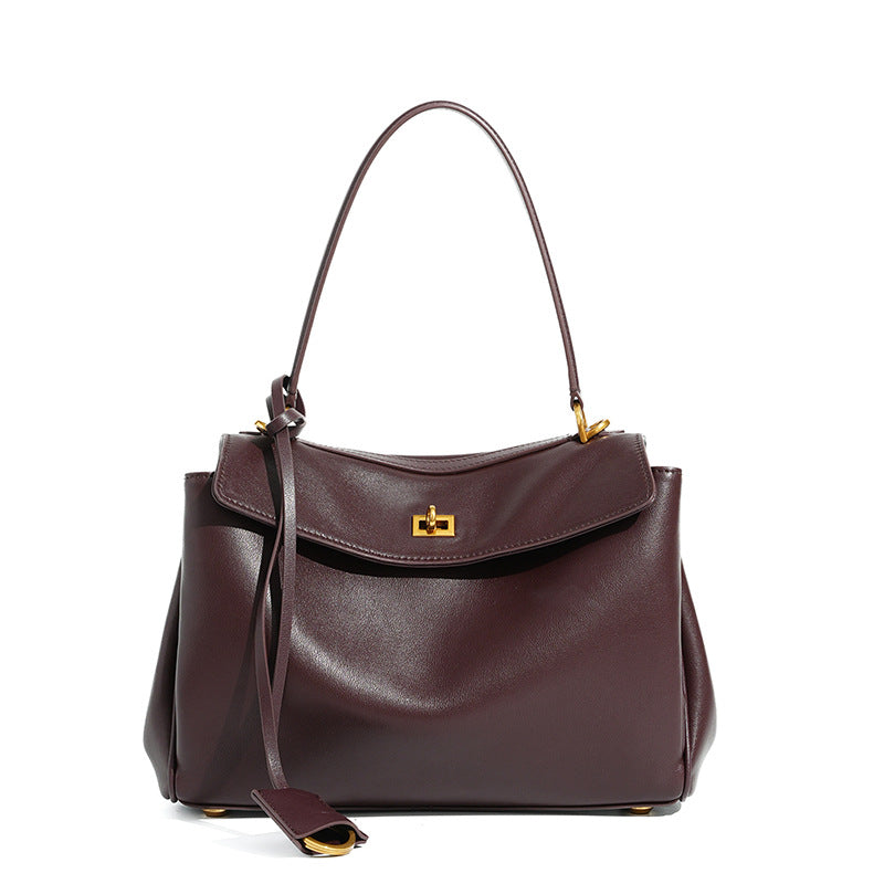 Women's Underarm Hand-held High-grade Genuine Leather Tote Bags