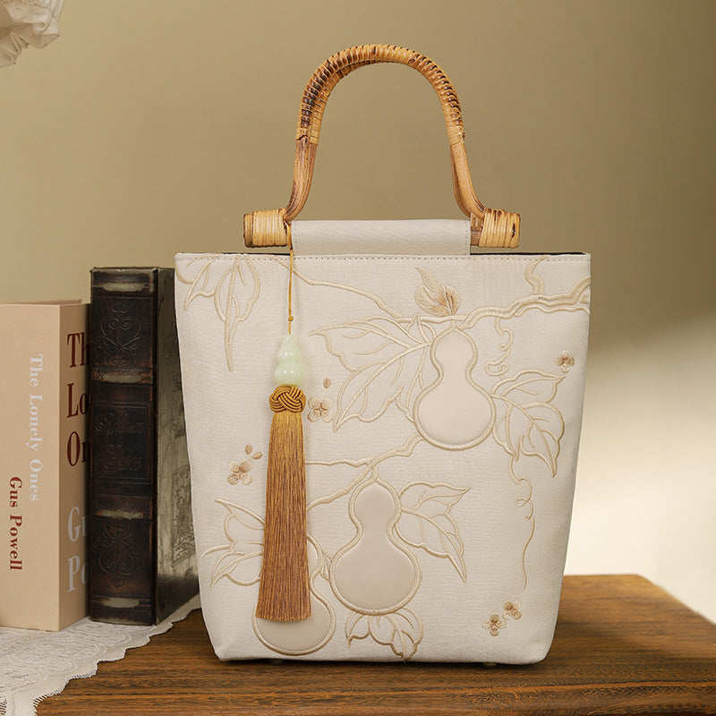 Fu Lu Double Full Wooden Ancient Handbags
