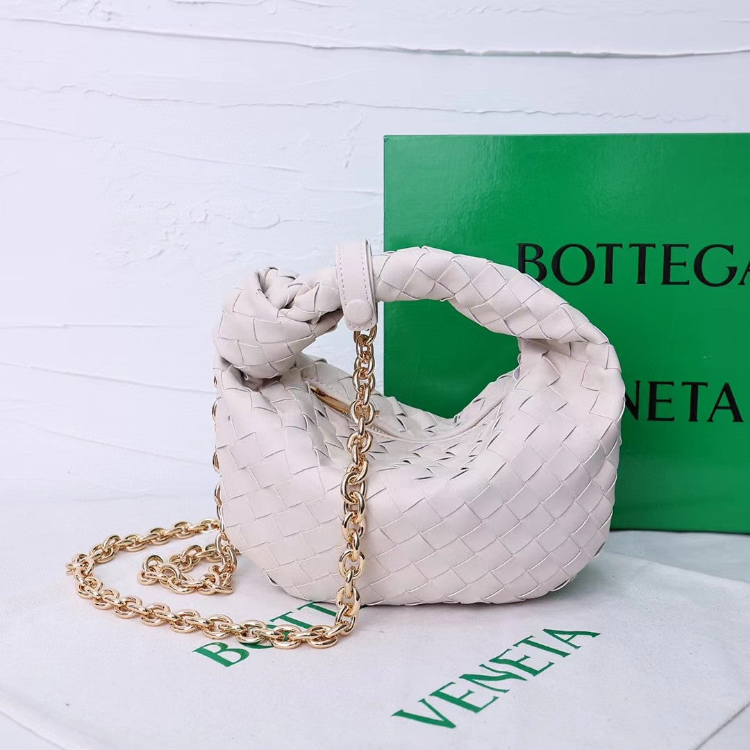 Summer Woven Croissant Knotted Clutch Light Bags