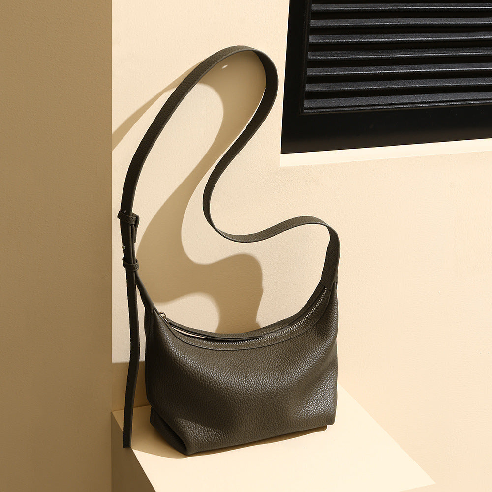 First Layer Cowhide Dumpling Design Fashion Shoulder Bags