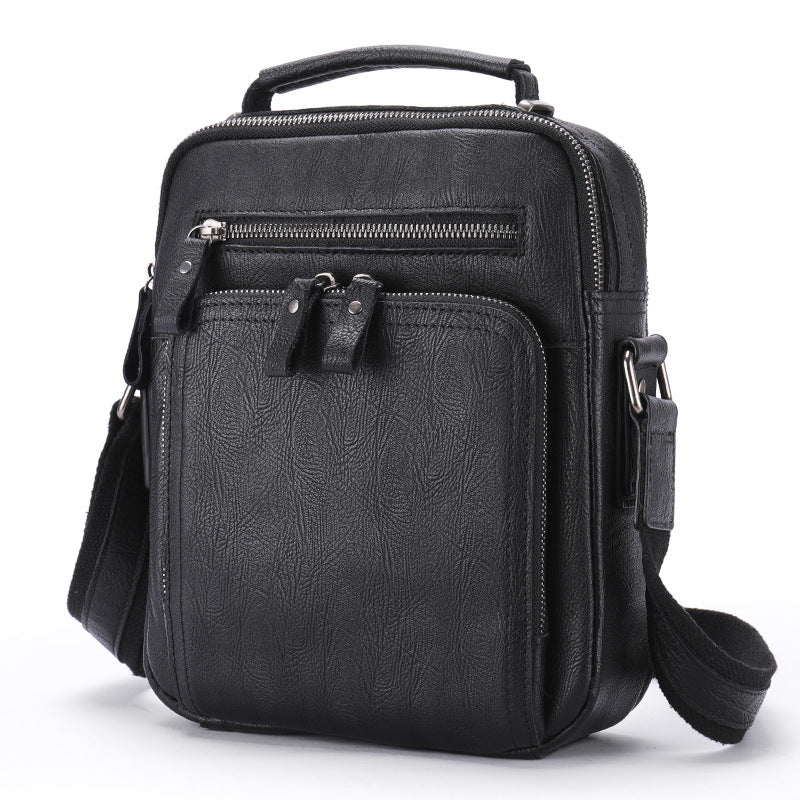 Genuine Leather Retro Crazy Horse Multifunctional Men's Shoulder Bags