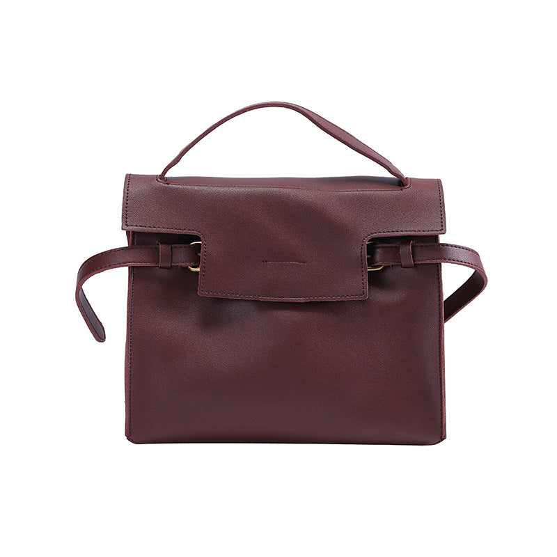 Women's & Men's & Ribbon One Retro Leather Solid Shoulder Bags
