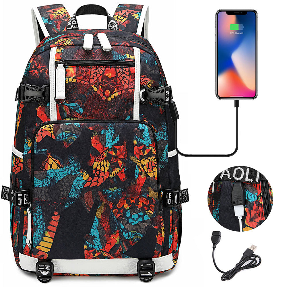 Women's & Men's & One Distribution Preferred Earphone Leisure Middle School Students' Schoolbags