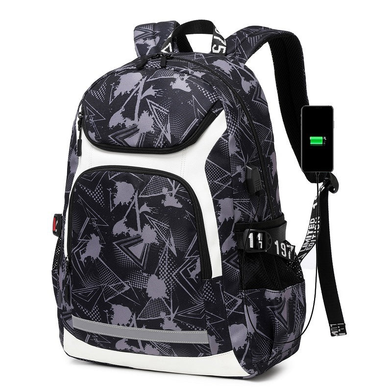 Men's Trendy Large Capacity Printed Medium Backpacks