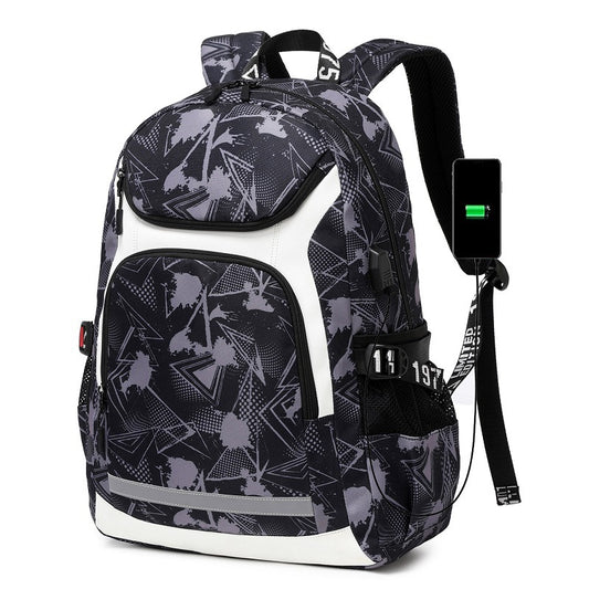 Men's Trendy Large Capacity Printed Medium Backpacks