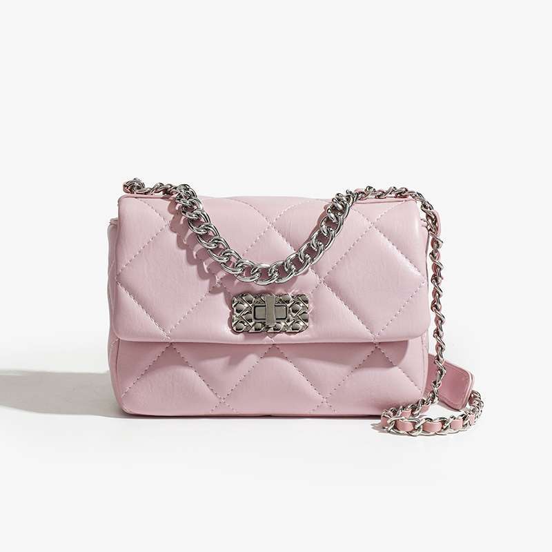 Women's Fashion Classic Style Rhombus Chain Twist Shoulder Bags